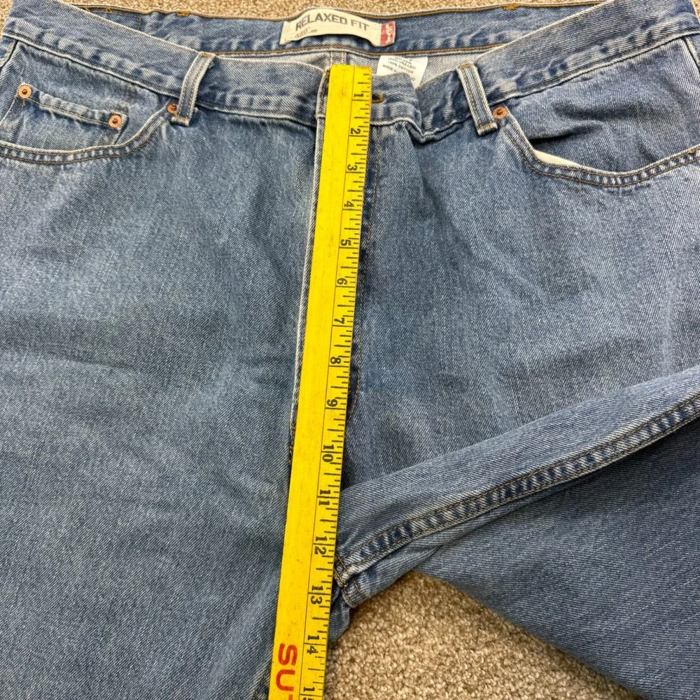 Levis 550 Mens 42x30 Relaxed Fit Jeans Blue Denim Straight Leg Medium Wash Y2K